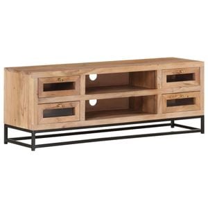Comoda TV, 110x30x40 cm, lemn masiv de acacia, sol-323503