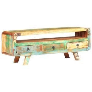 Comoda TV, 117 x 30 x 41 cm, lemn masiv reciclat, sol-321043