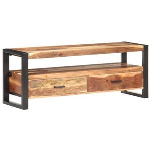 Comoda TV, 120 x 35 x 45 cm, lemn masiv cu finisaj sheesham, sol-321551