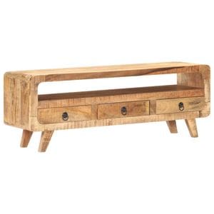 Comoda TV, 117 x 30 x 41 cm, lemn masiv de mango nefinisat, sol-321042