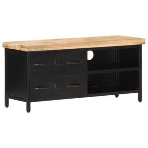 Comoda TV, 90 x 30 x 41 cm, lemn de mango nefinisat, sol-320662