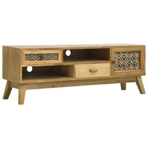 Comoda TV VidaXL Sol-285768, lemn, 120 x 30 x 42 cm, maro