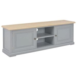 Comoda TV, gri, 120 x 30 x 40 cm, lemn, sol-249885