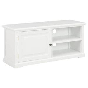 Comoda TV VidaXL Sol-249878, lemn, 90 x 30 x 40 cm, alb