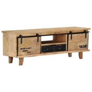 Comoda TV, 120x30x40 cm, lemn masiv de mango, sol-249873