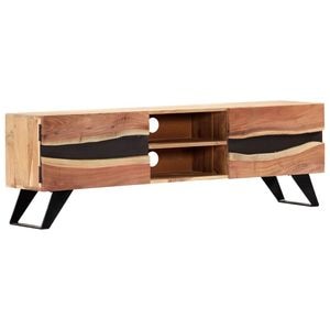 Comoda TV, 140x30x45 cm, lemn masiv de acacia, sol-247974