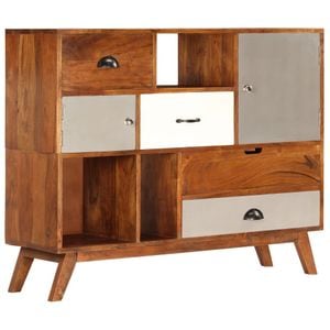 Servanta, 115 x 35 x 86 cm, lemn masiv de acacia, sol-247938