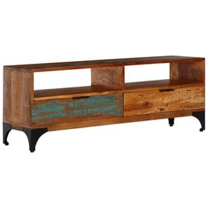 Comoda TV, 118 x 35 x 45 cm, lemn masiv reciclat, sol-247325