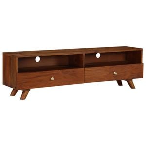 Comoda TV, 140 x 30 x 40 cm, lemn masiv reciclat, sol-246675