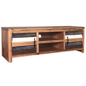 Comoda TV, 120x35x40 cm, lemn masiv de acacia, sol-246044