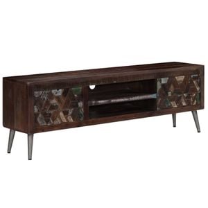 Comoda TV, 140 x 30 x 45 cm, lemn masiv reciclat, sol-245914