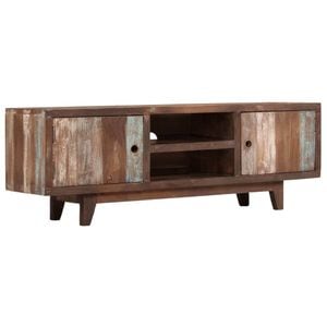 Comoda TV din lemn masiv de acacia, vintage, 118 x 30 x 40 cm, sol-244960