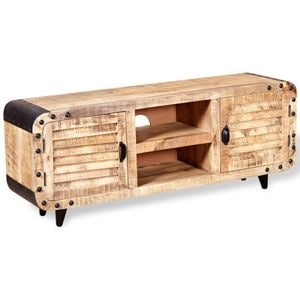 Comoda TV din lemn de mango aspru, 120 x 30 x 50 cm, sol-244009