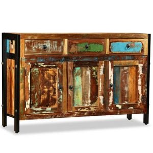 Bufet din lemn masiv reciclat, 120x35x76 cm, sol-243984