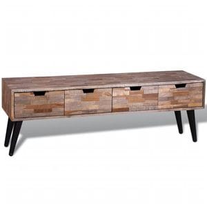 Dulap TV consola cu 4 sertare, lemn reciclat de tec, sol-241710
