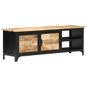 Comoda TV, 120 x 30 x 40 cm, lemn masiv de mango, sol-289101