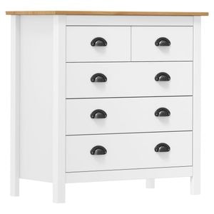 Servanta Hill Range, alb, 79 x 40 x 80 cm, lemn masiv de pin, sol-288918