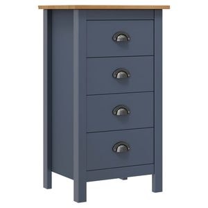 Servanta Hill Range, gri, 46 x 35 x 80 cm, lemn masiv de pin, sol-288913