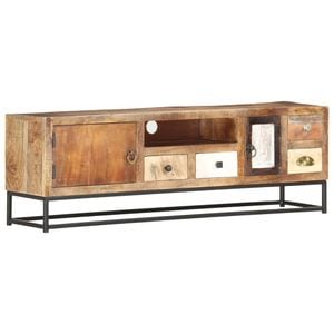 Comoda TV, 120 x 30 x 40 cm, lemn masiv reciclat, sol-286506