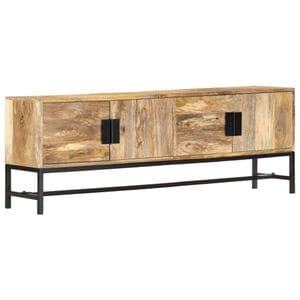 Comoda TV, 140 x 30 x 50 cm, lemn masiv de mango, sol-285863