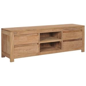 Comoda TV, 120 x 30 x 40 cm, lemn masiv de tec, sol-282846