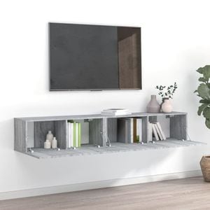 Set dulapuri TV, 2 piese, gri sonoma, lemn prelucrat, sol-3120282
