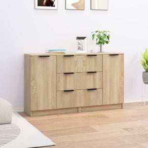 Servante, 2 buc., stejar sonoma, 60x30x70 cm, lemn prelucrat, sol-3115790