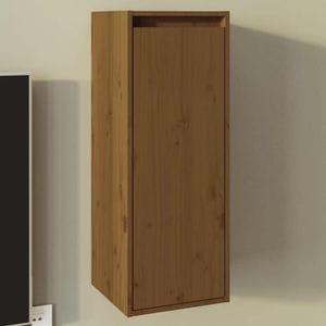 Dulap de perete, maro miere, 30x30x80 cm, lemn masiv de pin, sol-813501