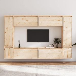 Comode TV, 8 buc., lemn masiv de pin, sol-3100194