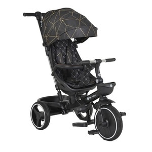 Tricicleta multifunctionala cu scaun reversibil Byox Fusion Deluxe Trike, pozitie de somn, Black/Gold