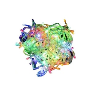 Instalatie De Craciun SIKS Model Turturi, 12 m, 300 Led-uri, Cu 8 jocuri de lumini, Franjuri, Pentru Exterior/Interior, Fir Alb, Interconectabila, Multicolor