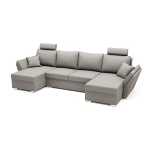 Canapea Palma U Shape Plus Silver, 326 x 140 x 90 cm