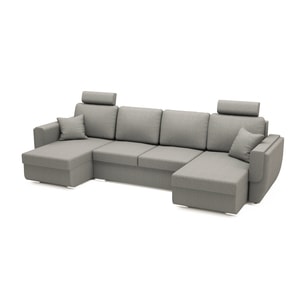 Canapea Tony U Shape Plus Silver, 320 x 140 x 90 cm