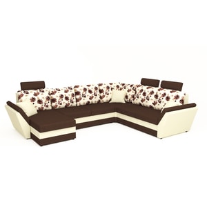 Canapea extensibila Palma Maro Flolim Double Corner cu 3 tetiere, 318 x 248 x 80 cm