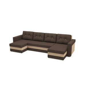 Canapea extensibila, Bony Taupe U shape, 304 x 140 x 80 cm
