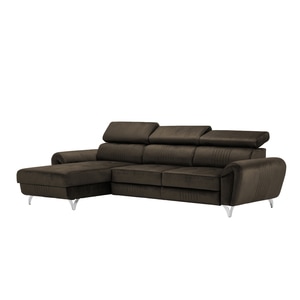 Canapea exclusiva BALTAZAR Corner maro inchis 280 x 175 x 95 cm
