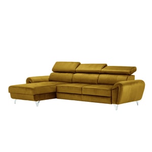 Canapea exclusiva BALTAZAR Corner auriu 280 x 175 x 95 cm