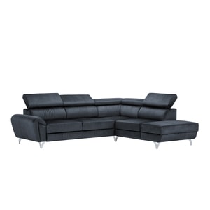 Canapea exclusiva BALTAZAR L Shape gri inchis 280 x 235 x 95 cm