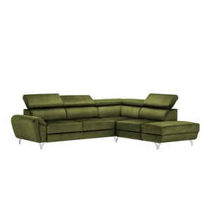 Canapea exclusiva BALTAZAR L Shape masliniu 280 x 235 x 95 cm