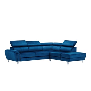 Canapea exclusiva BALTAZAR L Shape bleumarin 280 x 235 x 95 cm