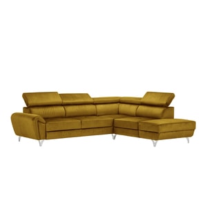 Canapea exclusiva BALTAZAR L Shape auriu 280 x 235 x 95 cm