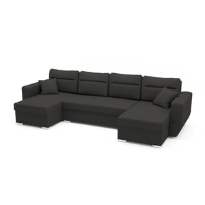 Canapea Karoll U Shape Plus Black, 310 x 140 x 90 cm