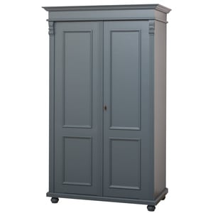 Dulap cu 2 usi, culoare albastru inchis P051, vopsit, 100% lemn masiv