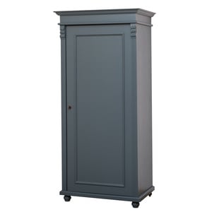 Dulap cu 1 usa, culoare albastru inchis P051, vopsit, 100% lemn masiv