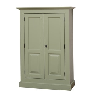 Dulap cu 2 usi, culoare verde P054, vopsit, 100% lemn masiv