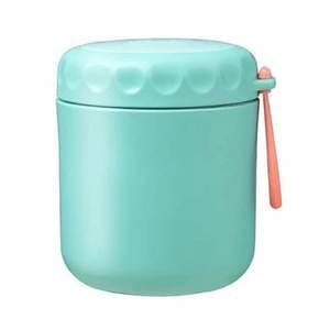 Caserola Termica SIKS Pentru Supa, Lingura Inclusa, Din Otel Inoxidabil, 430 Ml, Mini Termos Pentru Pranz, Turcoaz
