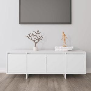 Comoda TV, alb, 120x30x40,5 cm, PAL, sol-809575