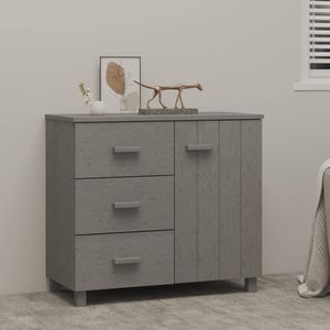 Servanta, gri deschis, 90x40x80 cm, lemn masiv de pin, sol-340431
