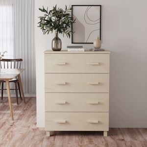 Servanta, maro miere, 79x40x103,5 cm, lemn masiv de pin, sol-340424