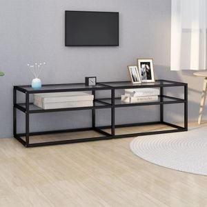 Comoda TV, transparent, 140x40x40,5 cm, sticla securizata, sol-331714